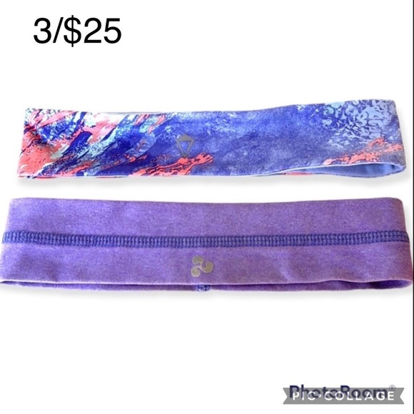 Ivivva Other - IVIVVA & TRIPLE FLIP Purple Reversible Headbands lot of 2